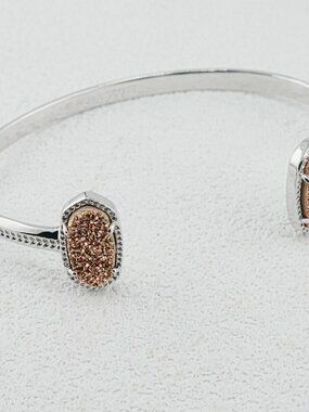 Kendra Scott Oval Rose Gold Quartz Bangle